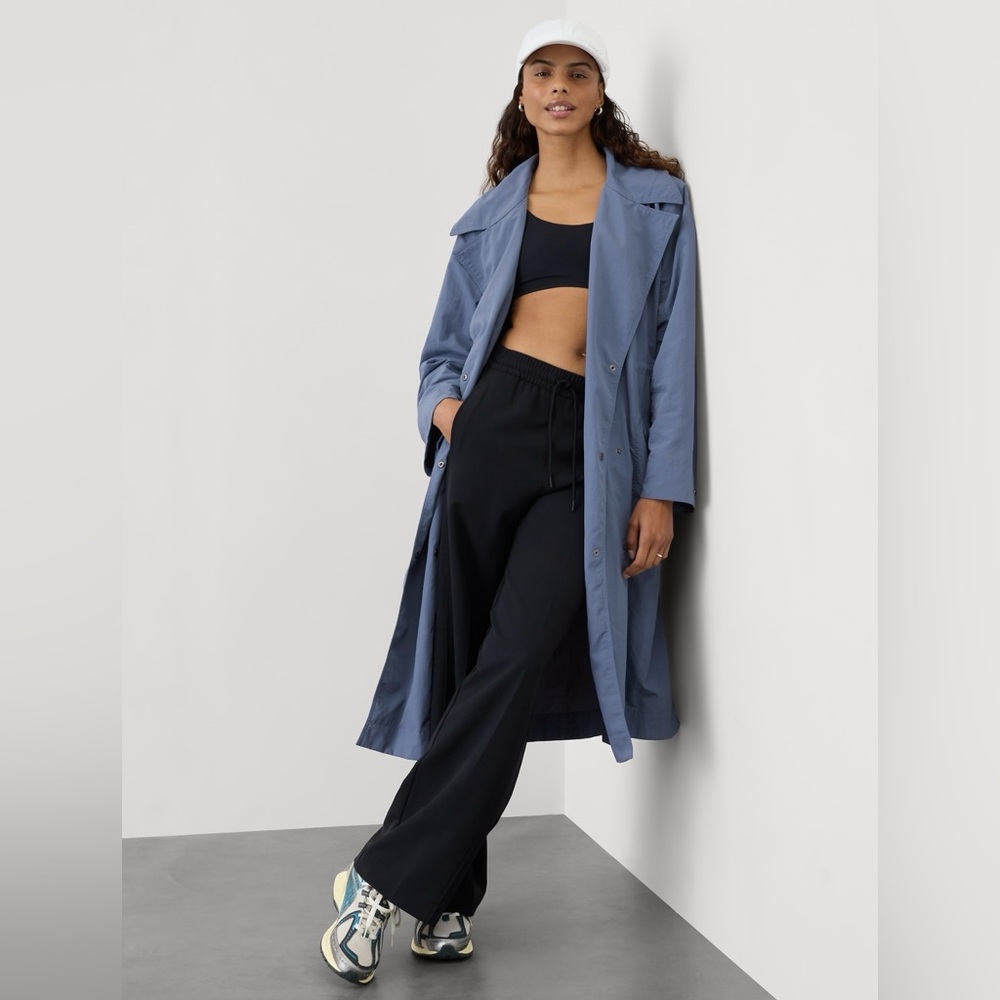 Athleta Luna Trench Coat // Shadow Blue  #578185